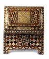 AN OTTOMAN RECTANGULAR MOTHER-OF-PEARL TORTOISE AND BONE INLAID BOX, TURKEY, 18TH-19TH CENTURY