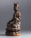 A Chinese wooden carving of Avalokitesvara