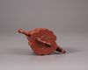 A Chinese yixing bamboo-form teapot and cover