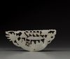A white jade 'dragonboat' plaque