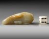 TWO CHINESE CELADON JADE GEESE CARVINGS, 19TH-20TH CENTURY