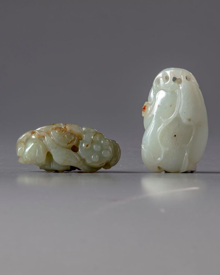 TWO CHINESE JADE CARVINGS, 19TH CENTURY