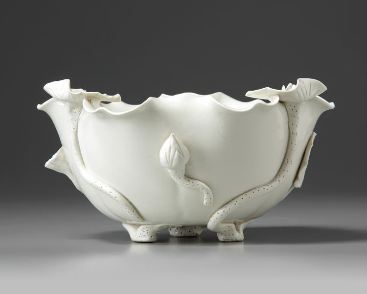 A Dehua white-glazed 'lotus' bowl