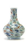 A Chinese doucai 'bats and clouds' bottle vase