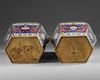 A PAIR OF CHINESE HEXAGONAL ENAMEL CLOISONNÉ VASES, 19TH-20TH CENTURY