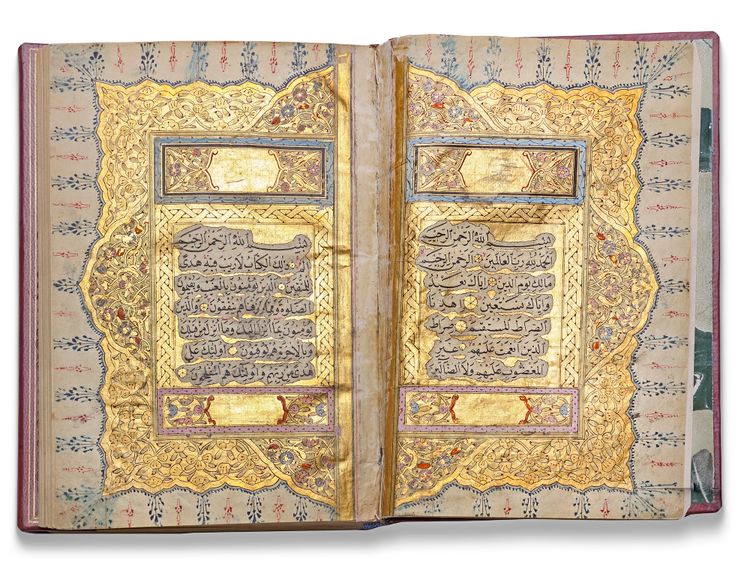 AN ILLUMINATED OTTOMAN QURAN, WRITTEN BY THE SCRIBE IBRAHIM RUSDI, STUDENT OF MUSTAFA AL-SAKER, TURKEY AND DATED 1236 AH/1820 AD