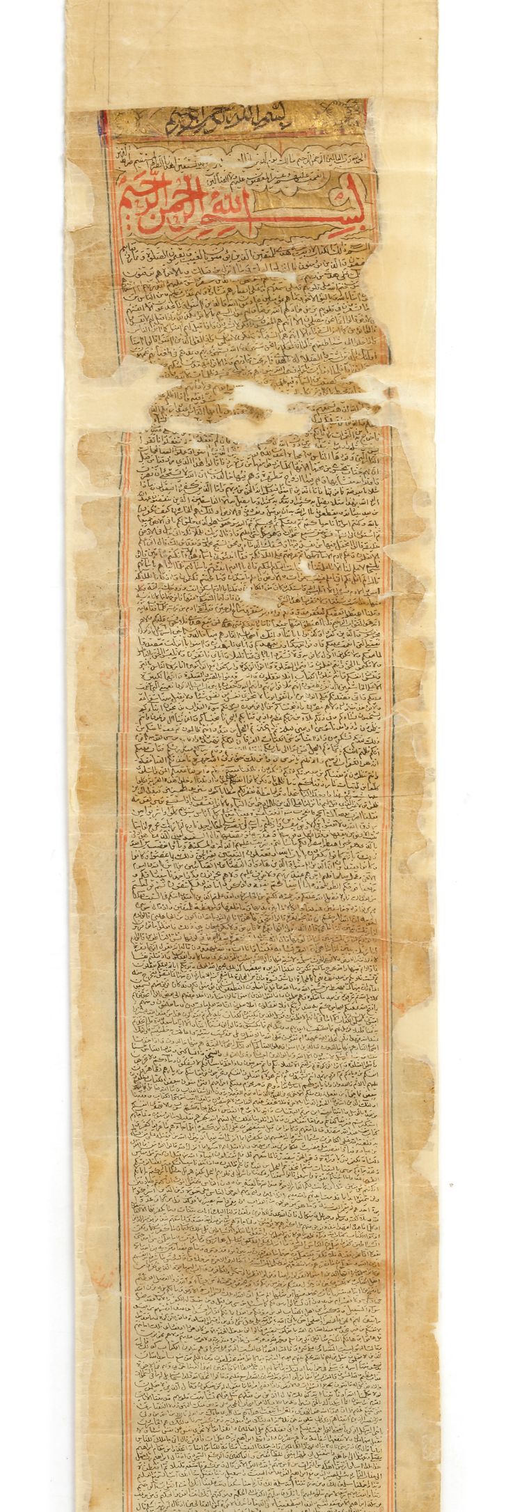 A COMPLETE QURAN SCROLL, 19TH-20TH CENTURY