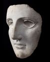 A HELLENISTIC MARBLE FEMALE MASK, EGYPT, 3RD-1ST CENTURY B.C.