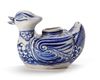 A CHINESE ANNAMESE BLUE AND WHITE 'DOUBLE-DUCK' FORM BRUSH WASHER, MING DYNASTY, 15TH-16TH CENTURY