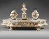 A GERMAN INKWELL SET, LATE 19TH CENTURY