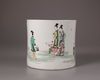 A famille verte brush-pot
