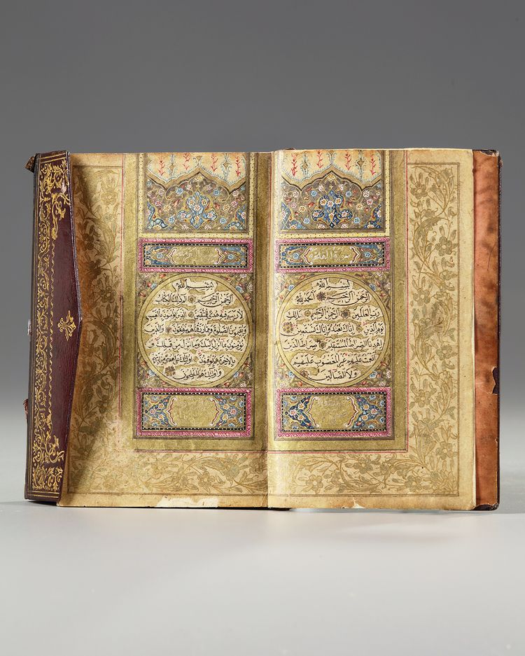 AN OTTOMAN GILT DECORATED QURAN