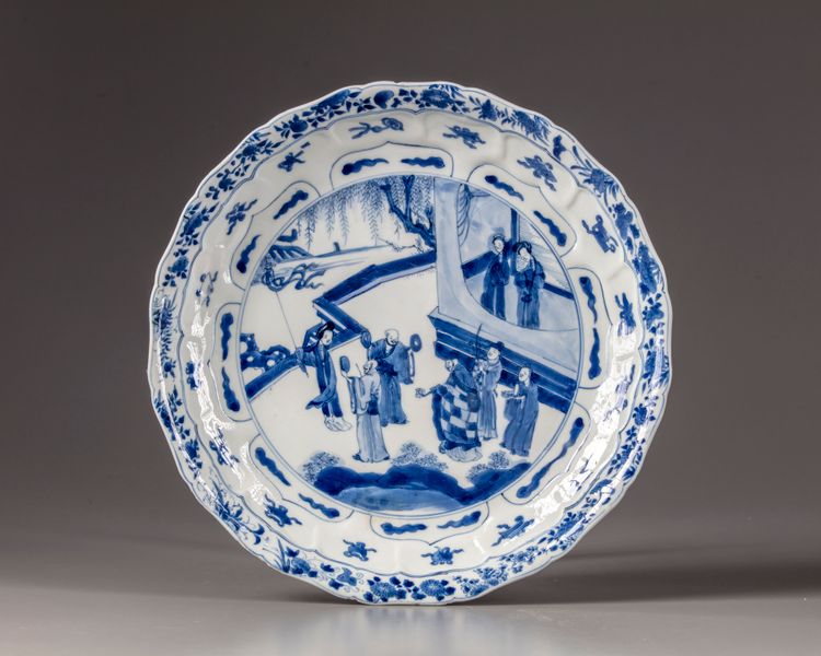 A Chinese blue and white dish