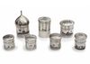 SEVEN SILVER BOXES, IRAQ, EARLY 20TH CENTURY