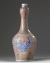 A Chinese wucai garlic-head vase