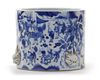 A CHINESE BLUE AND WHITE BRUSH POT