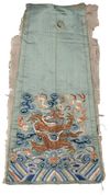 A RARE ANTIQUE CHINESE SILK CLOTH (EMBROIDERY PANEL) WITH DRAGON DESIGN, QING DYNASTY (1644-1911)