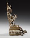 A SINO-TIBET BRONZE SEATED FIGURE OF TARA, 17TH CENTURY
