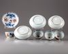 Four Chinese porcelain cups and saucers