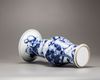 A Chinese blue and white ‘deer and crane’ 'phoenix-tail' vase