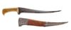 AN IVORY-HILTED WATERED-STEEL PESH-KABZ, INDIA,  LATE 18TH-EARLY 19TH CENTURY