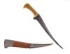 AN IVORY-HILTED WATERED-STEEL PESH-KABZ, INDIA,  LATE 18TH-EARLY 19TH CENTURY