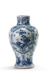 A Chinese blue and white slender vase