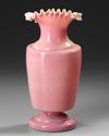 A ROSE OPALINE VASE, FRANCE, 19TH CENTURY