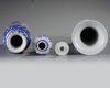 Three Chinese blue and white vases