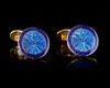 A PAIR OF CUFFLINKS, ENAMELED, FABERGE, GOLD, LIMITED EDITION