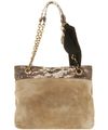 Lanvin Happy Lizard Print Leather Shoulder Bag