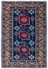 AN UNUSUAL CAUCASIAN KARAKASLI RUG, 19TH CENTURY