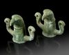 A PAIR OF ROMAN BRONZE CHARIOT OR CARPENTUM FITTINGS, 2/3 CENTURY A.D.