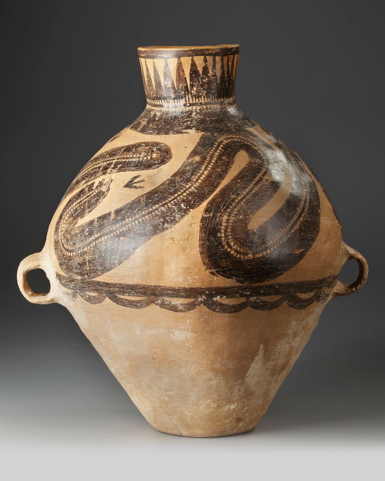 CHINESE PAINTED POTTERY JAR – NEOLITHIC PERIOD, BANSHAN CULTURE,3RD MILLENNIUM BC OR LATER