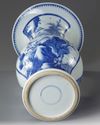 A CHINESE PORCELAIN BLUE AND WHITE YEN YEN VASE