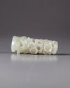 A CHINESE WHITE JADE 'PRUNUS AND BAMBOO' CARVING, 20TH CENTURY