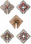 FIVE CHINESE LADIES EMBROIDERED SILK COLLARS, QING DYNASTY, CIRCA 1900