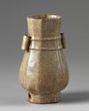 A Chinese crackle-glazed vase, hu