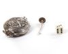 A TIBETAN SILVER-MOUNTED JADE SNUFF BOTTLE, 19TH CENTURY