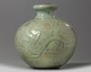 A Chinese gilt-decorated celadon-glazed 'kui dragon' vase