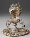 A FINE OTTOMAN PARCEL-GILT ENAMELLED SILVER FILIGREE CENSER, 18TH CENTURY