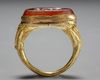 A ROMAN GRYLLUS INTAGLIO SET IN A GOLD RING, CIRCA 2ND-3RD CENTURY A.D.