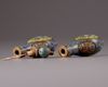 A  PAIR OF CHINESE CLOISONNÉ ENAMEL SNUFF BOTTLES, 19TH-20TH CENTURY