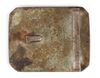 A MUGHAL BRASS OPENWORK BELT BUCKLE, 11TH AH/17TH AD CENTURY,  NORTH INDIA