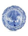 A BLUE AND WHITE DELFT 'TEA TREE' CHARGER, 18TH CENTURY