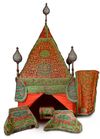 AN OTTOMAN METAL-THREAD EMBROIDERED MAHMAL AND BANNERS
