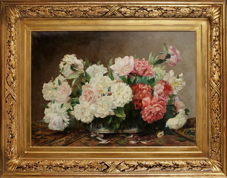 A LARGE OIL PAINTING, D. MANSEN, FRANCE, 19TH CENTURY