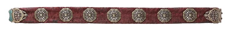 AN OTTOMAN BELT WITH SILVER ORNAMENTS, CENTRAL ASIA, 19TH CENTURY