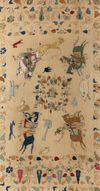 A SAFAVID SILK EMBROIDERED PANEL, PERSIA, TABRIZ, 17TH CENTURY