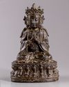 A Chinese bronze figure of a Guanyin